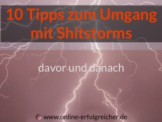 10 Tipps zum Umgang mit Shitstorm